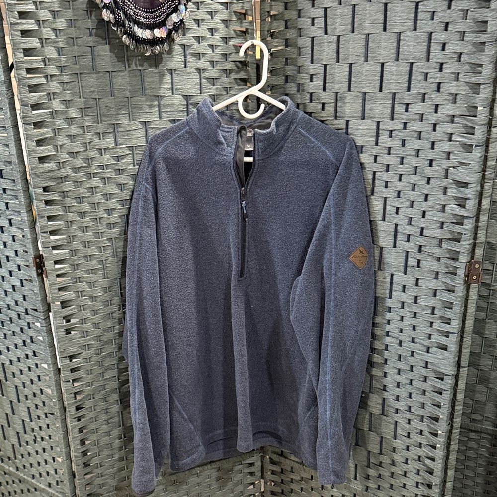 Eddie Bauer Men's Charcoal Zip-Up Sweater